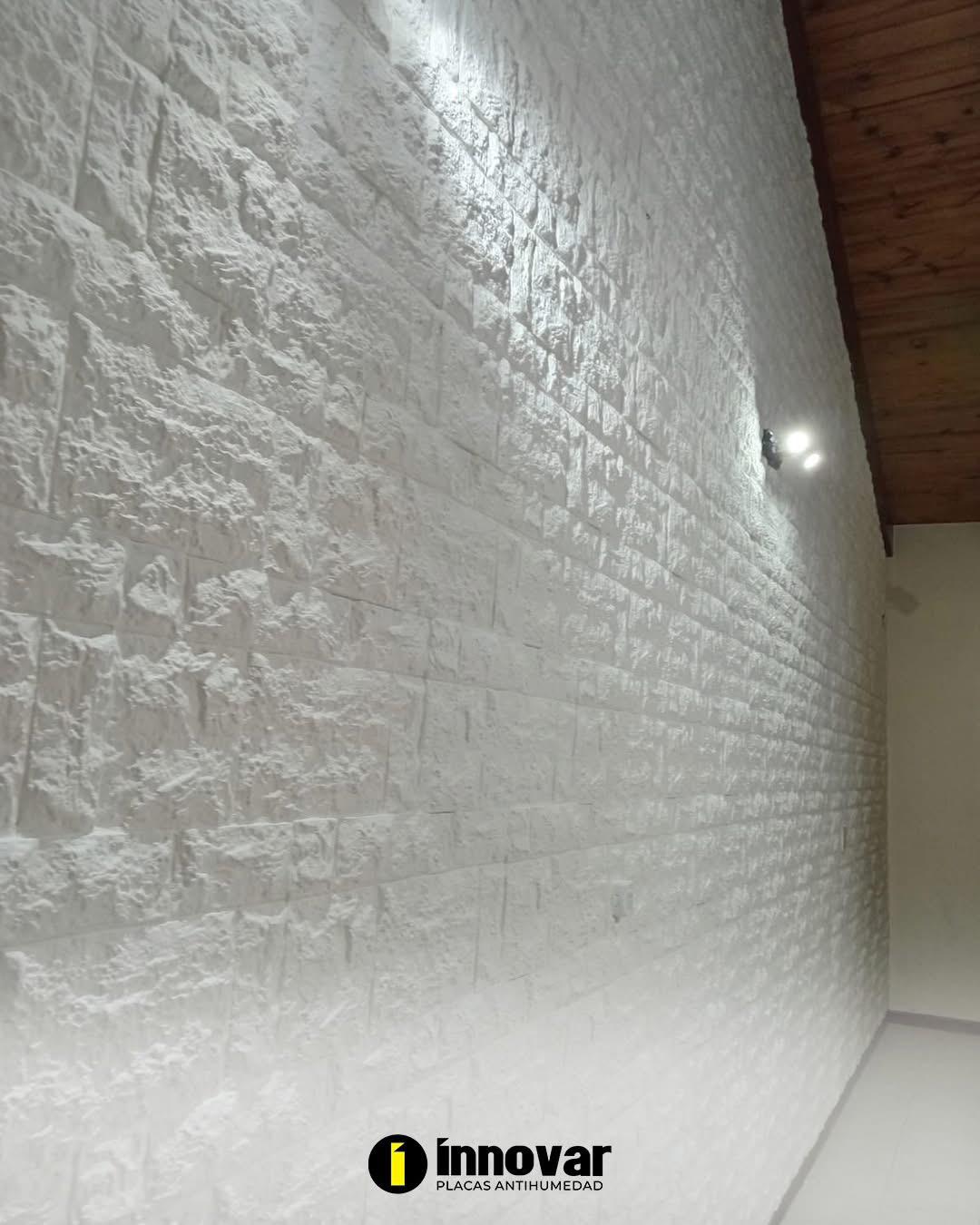 Pared con textura horizontal blanca